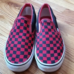 lightly worn checkerboard Vans